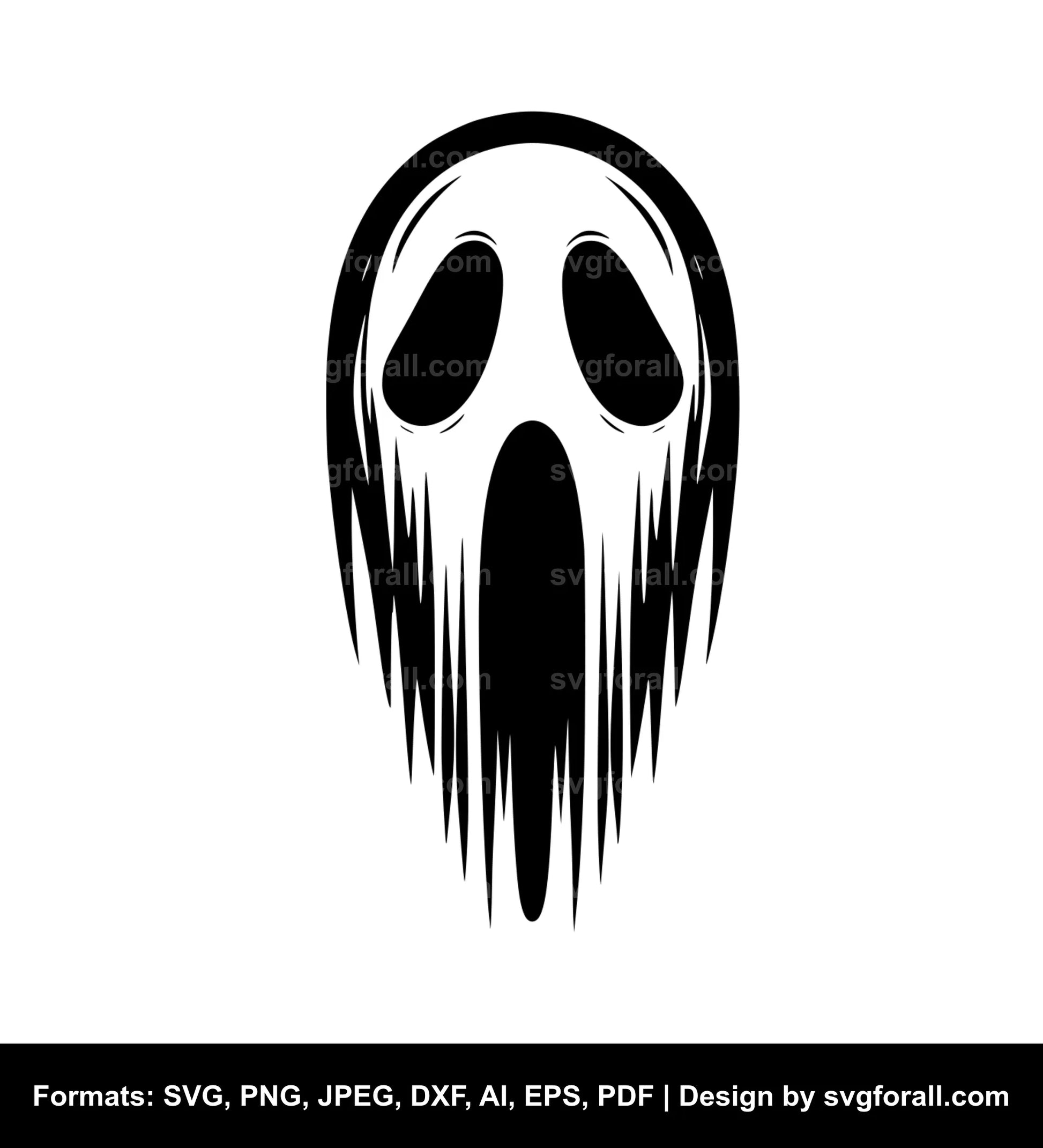 Ghost Face Clipart SVG