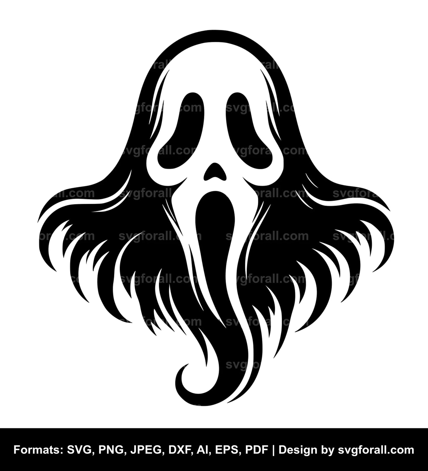 Ghost Face SVG Vector