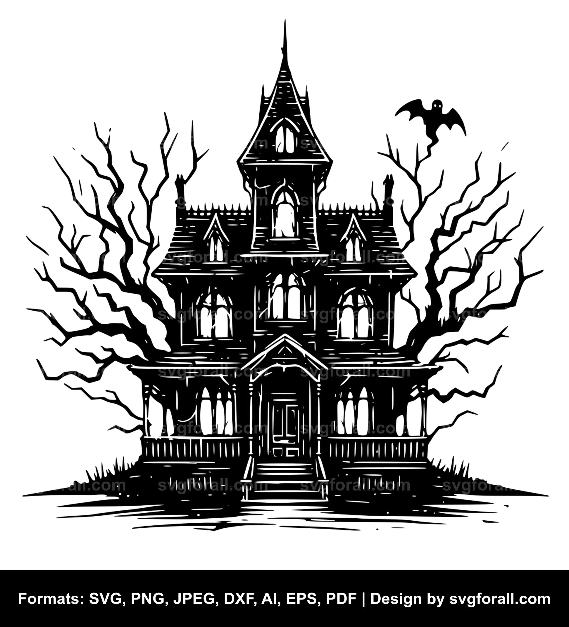 Ghost House Cricut SVG