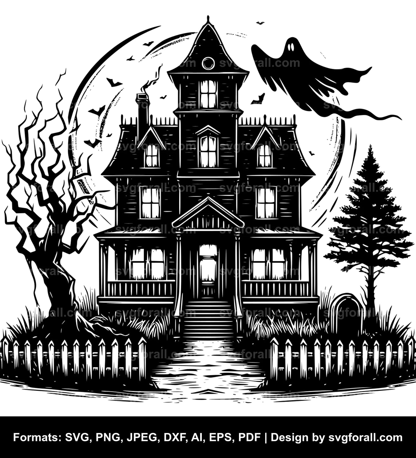 Ghost House SVG File