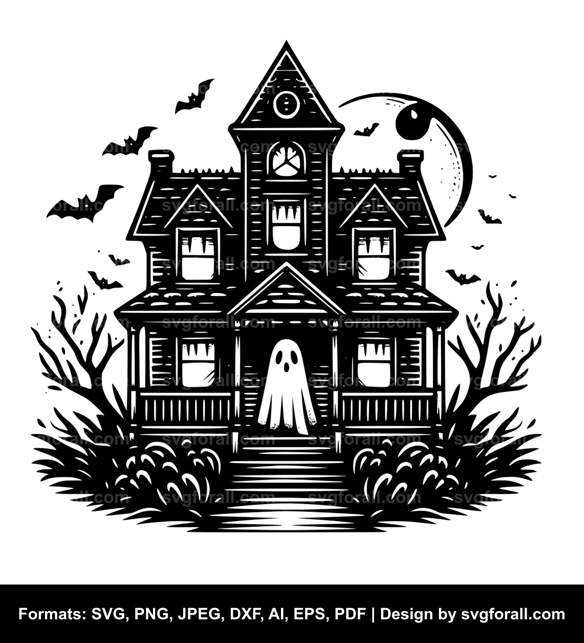 Ghost House SVG PNG