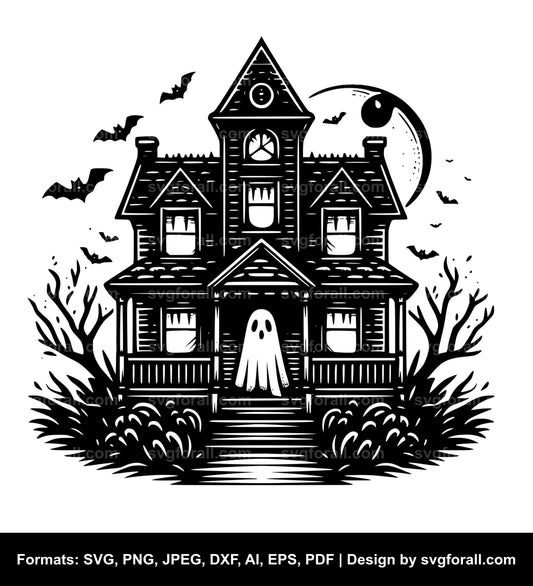 Ghost House SVG PNG