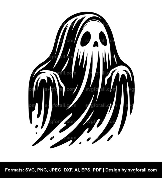 Ghost Peeking Clipart SVG