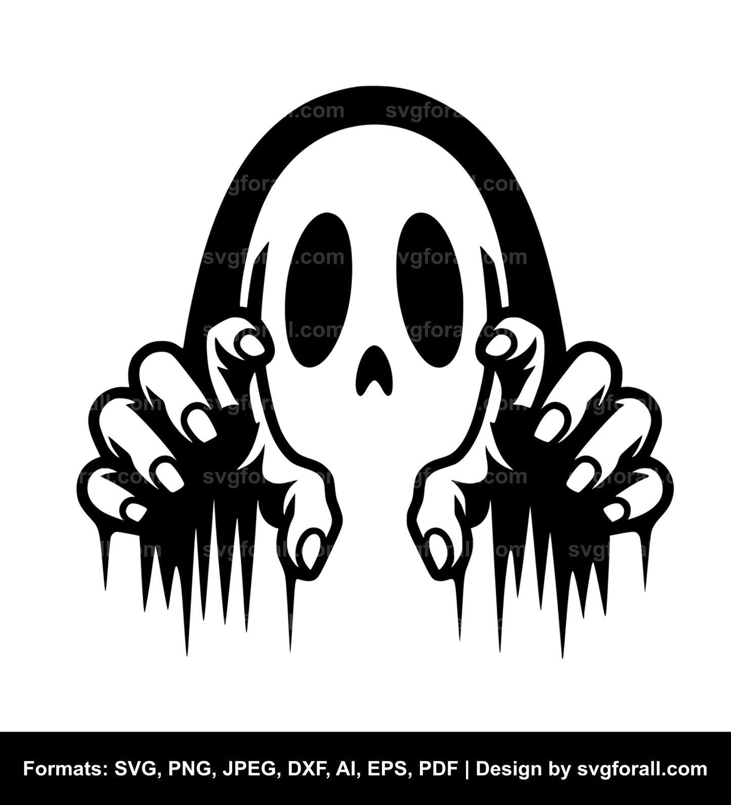 Ghost Peeking SVG Clipart