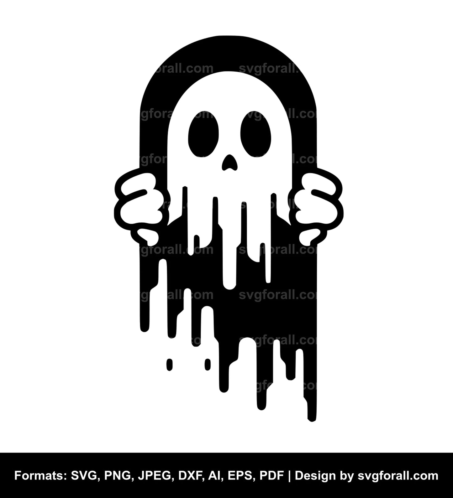 Ghost Peeking SVG File