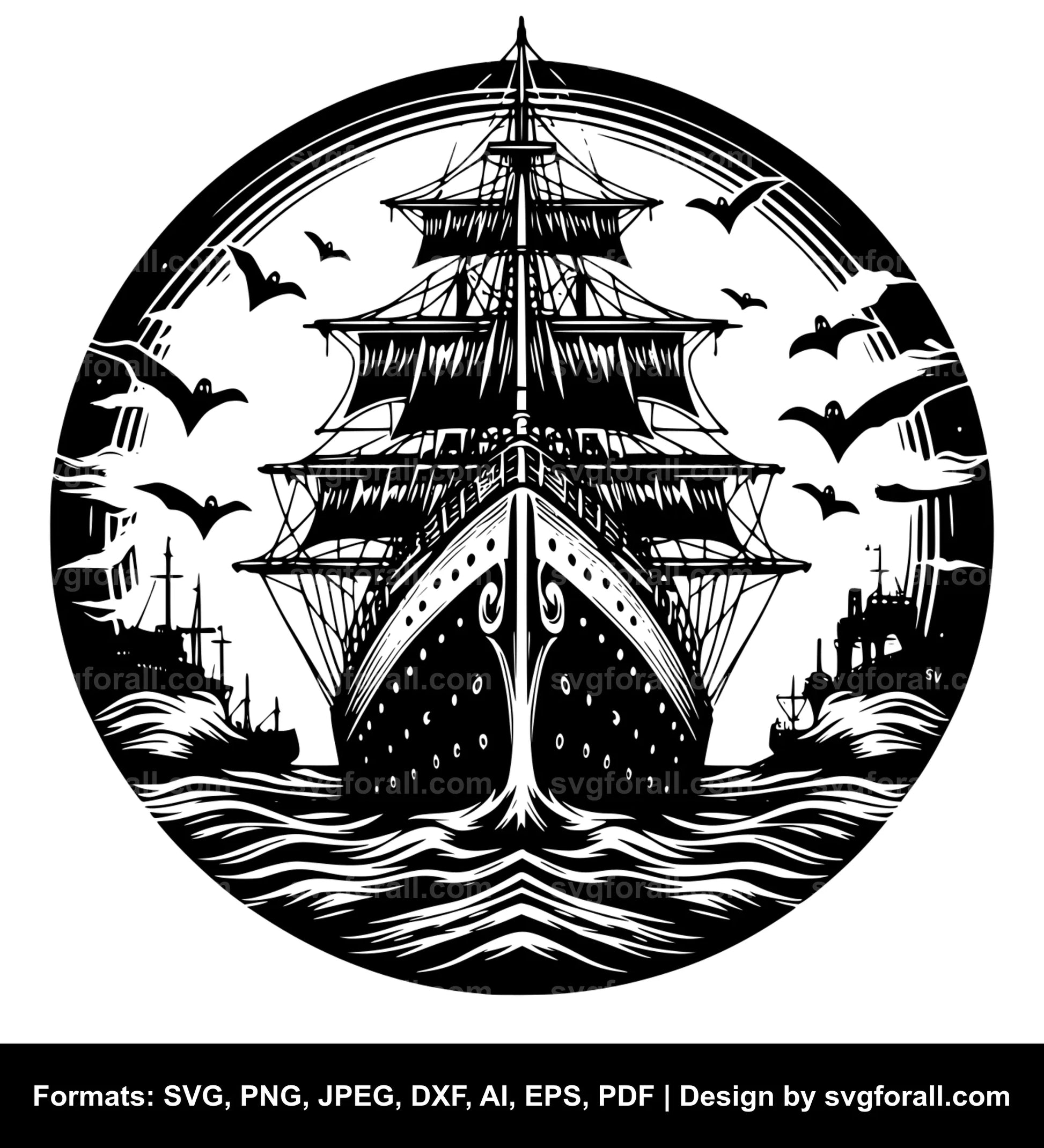 Ghost Ship SVG PNG