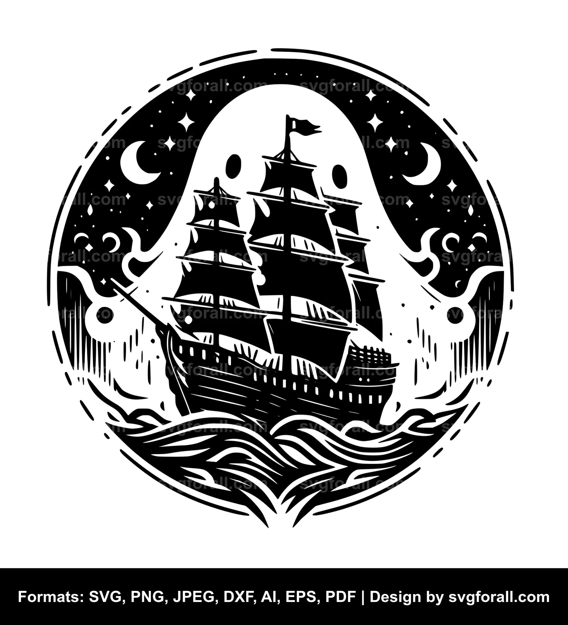 Ghost Ship Vector SVG