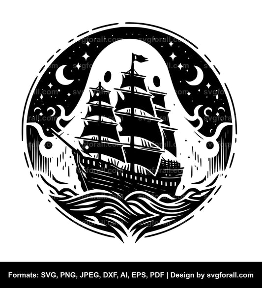 Ghost Ship Vector SVG