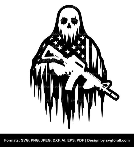 Ghost Soldier SVG Vector