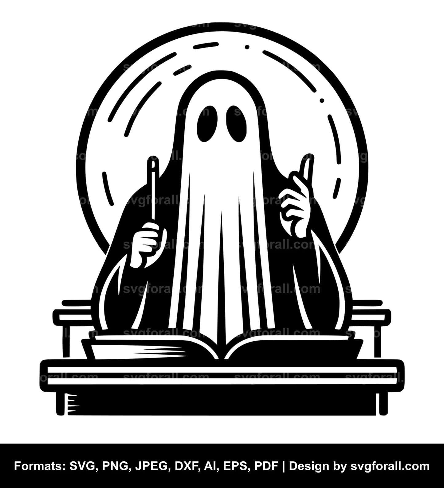 Ghost Teacher SVG Design