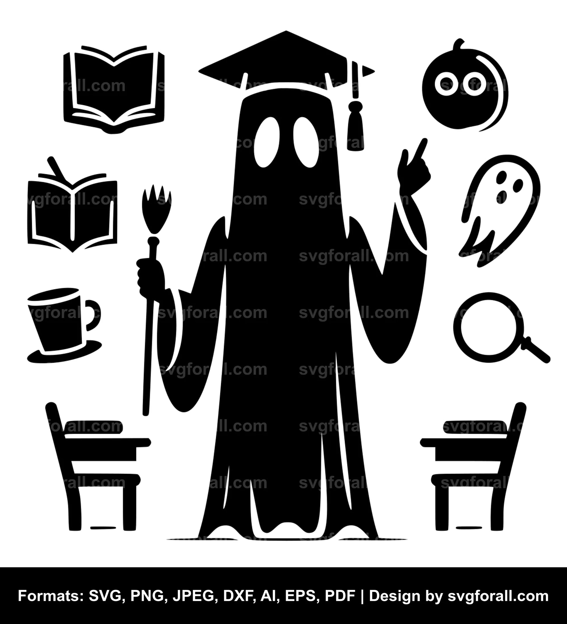 Ghost Teacher SVG File