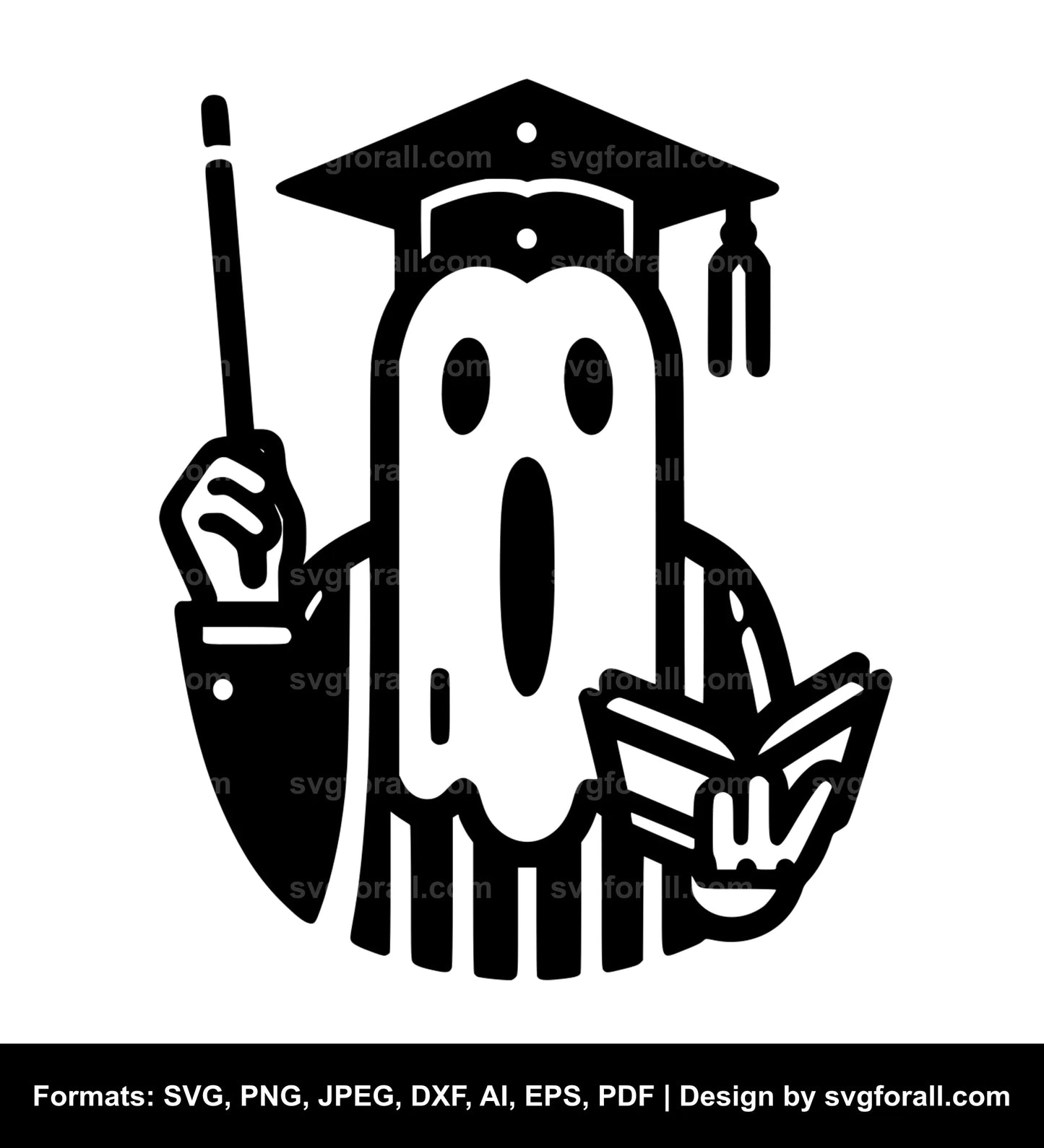 Ghost Teacher SVG Vector