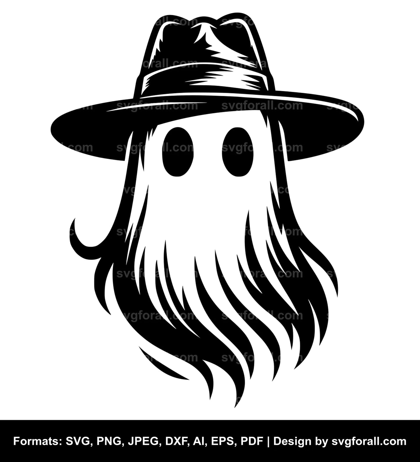 Ghost With Hat Cricut SVG