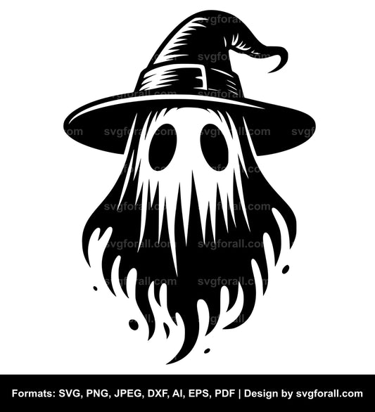 Ghost With Hat SVG Cut File