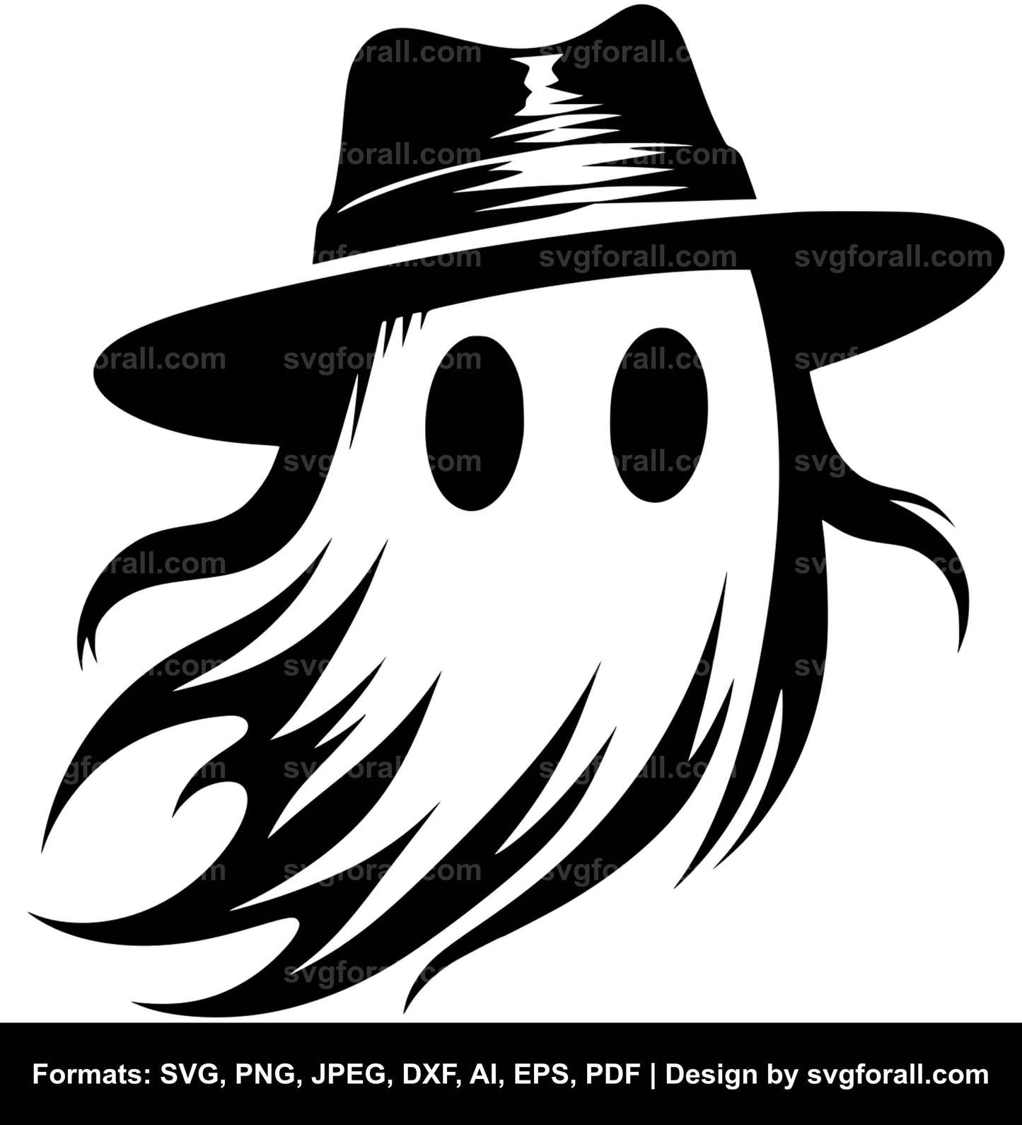 Ghost With Hat SVG Download