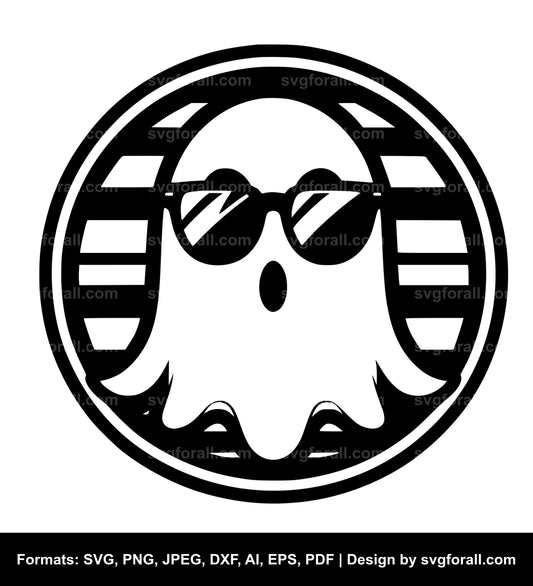 Ghost With Sunglasses SVG