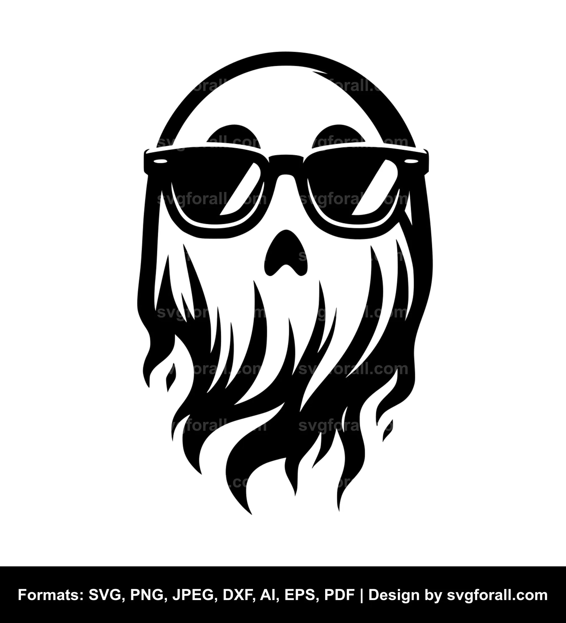 Ghost With Sunglasses SVG PNG