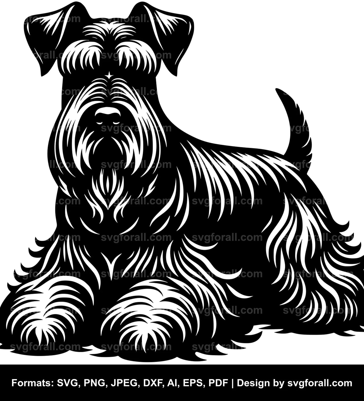 Giant Schnauzer Dog Black SVG