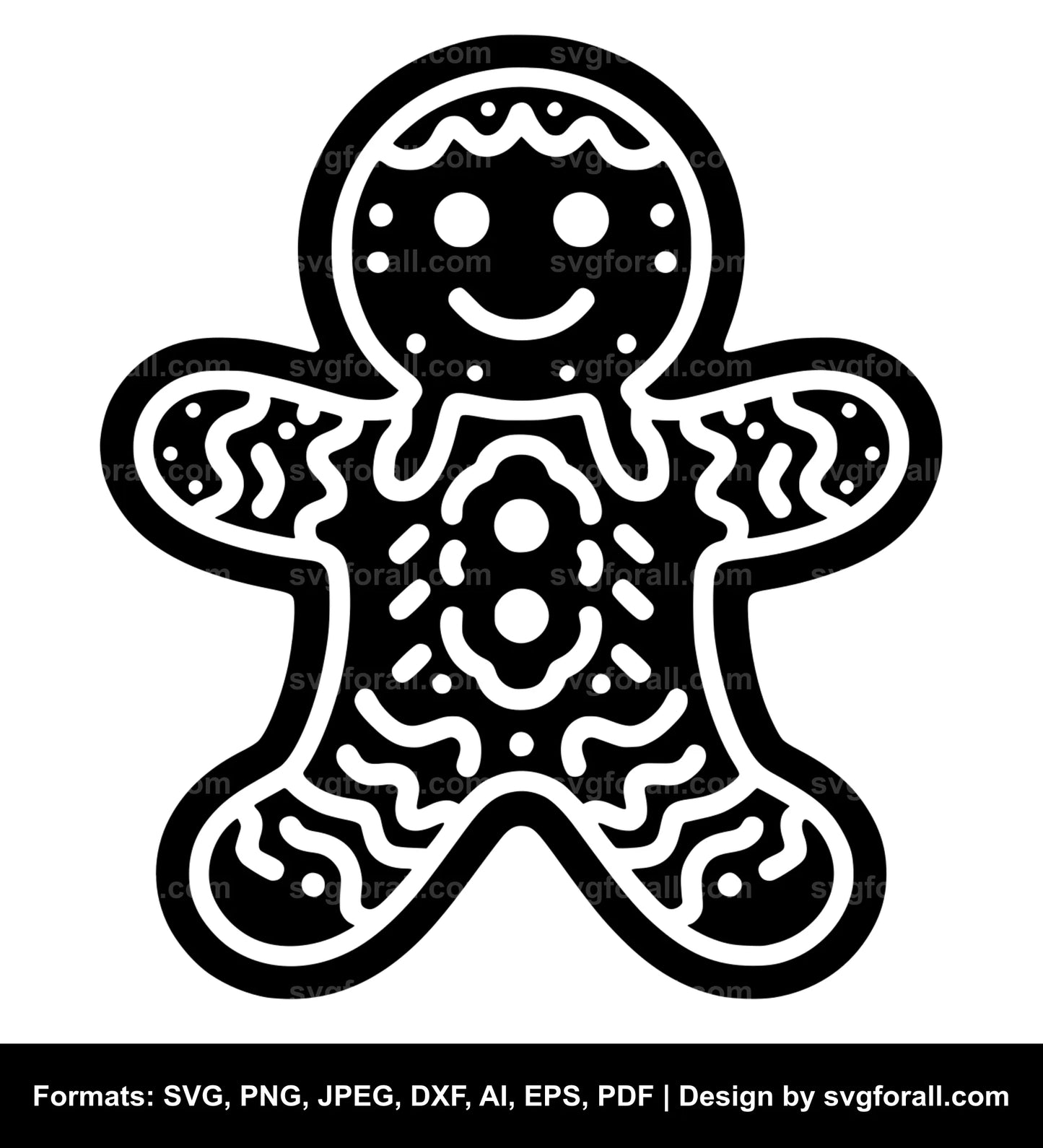 Gingerbread Man SVG Vector