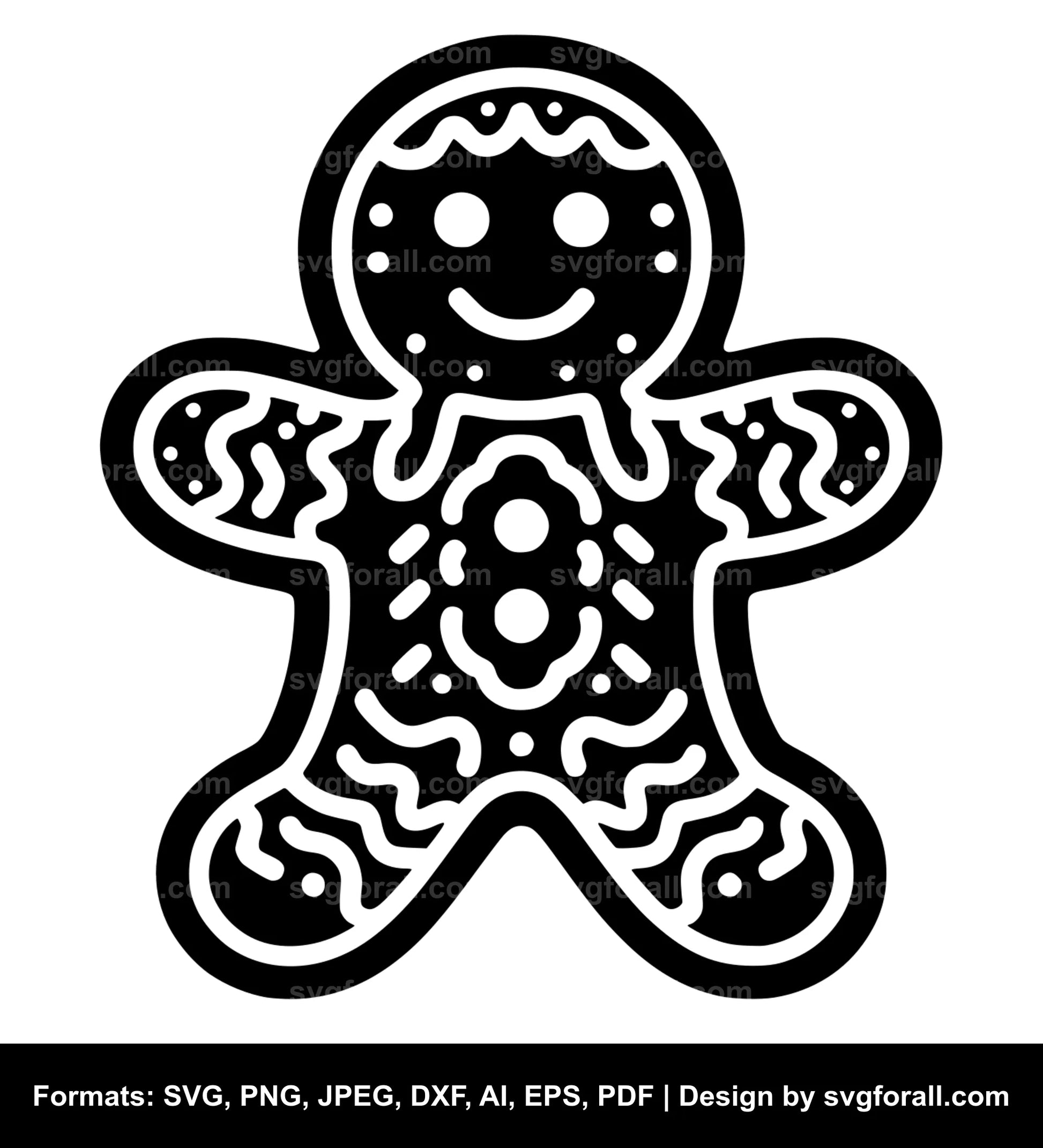 Gingerbread Man SVG Vector