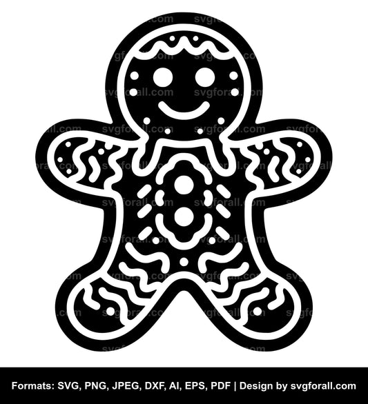 Gingerbread Man SVG Vector