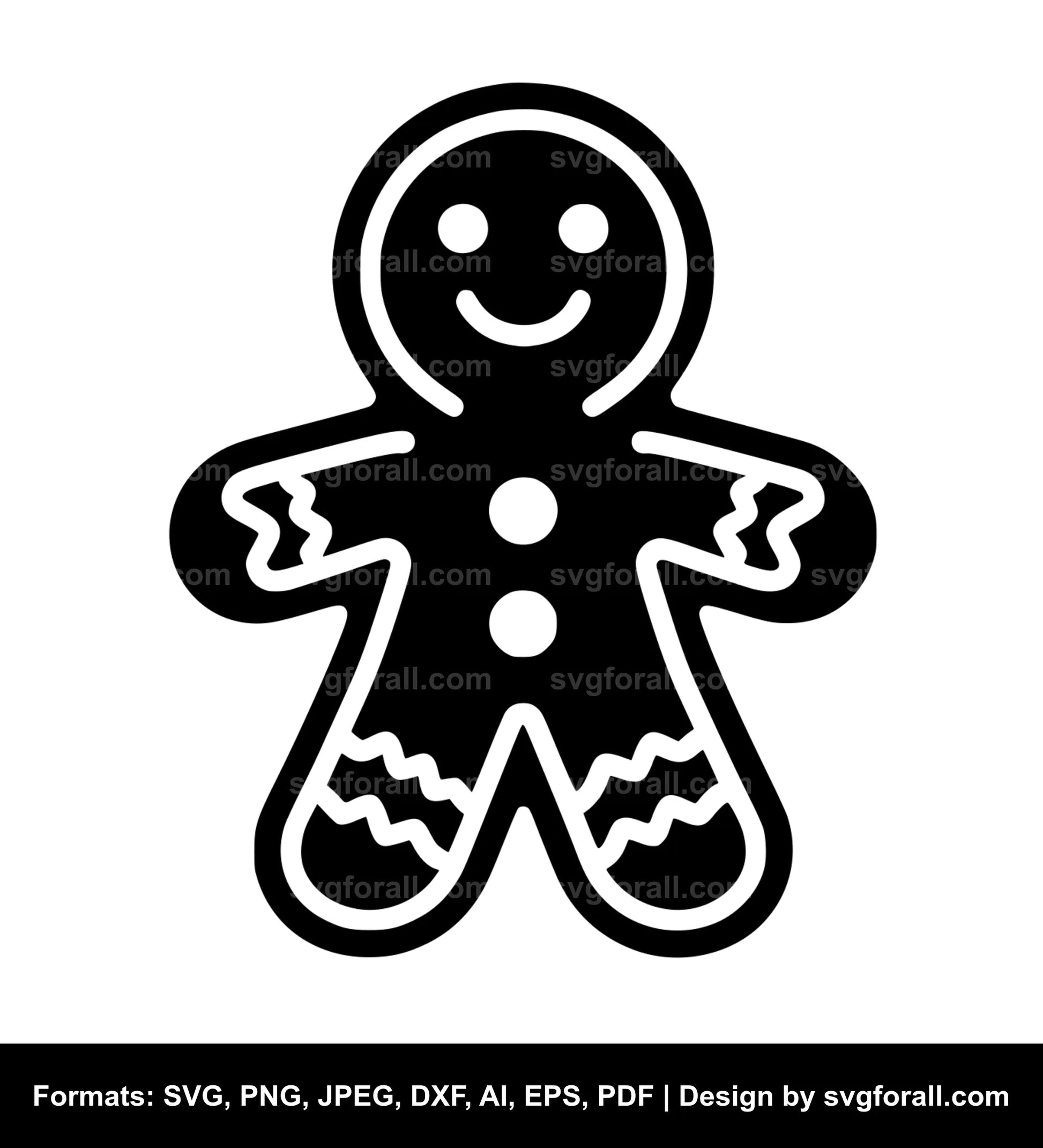 Gingerbread Man Vector SVG