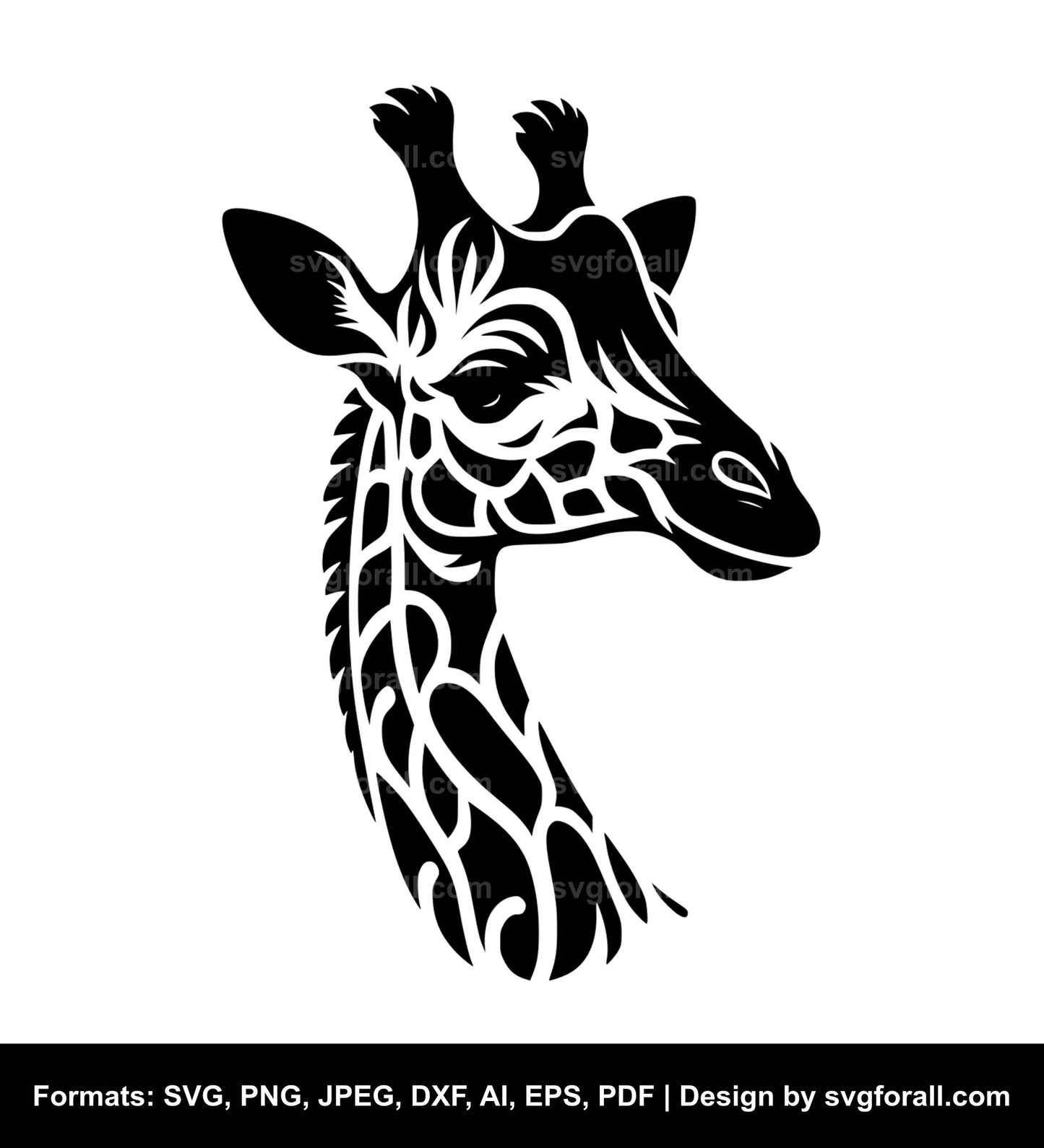 Giraffe Black SVG