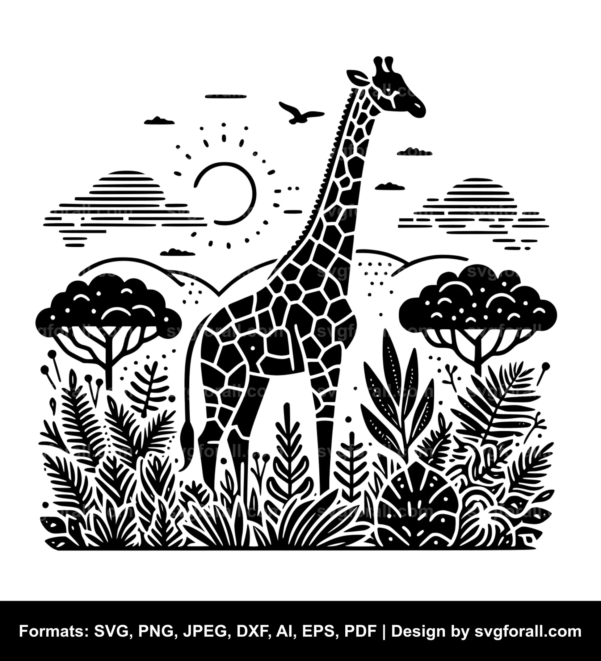 Giraffe Clipart SVG