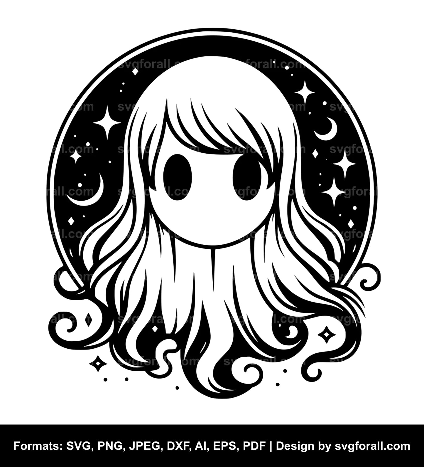 Girl Ghost Cricut SVG