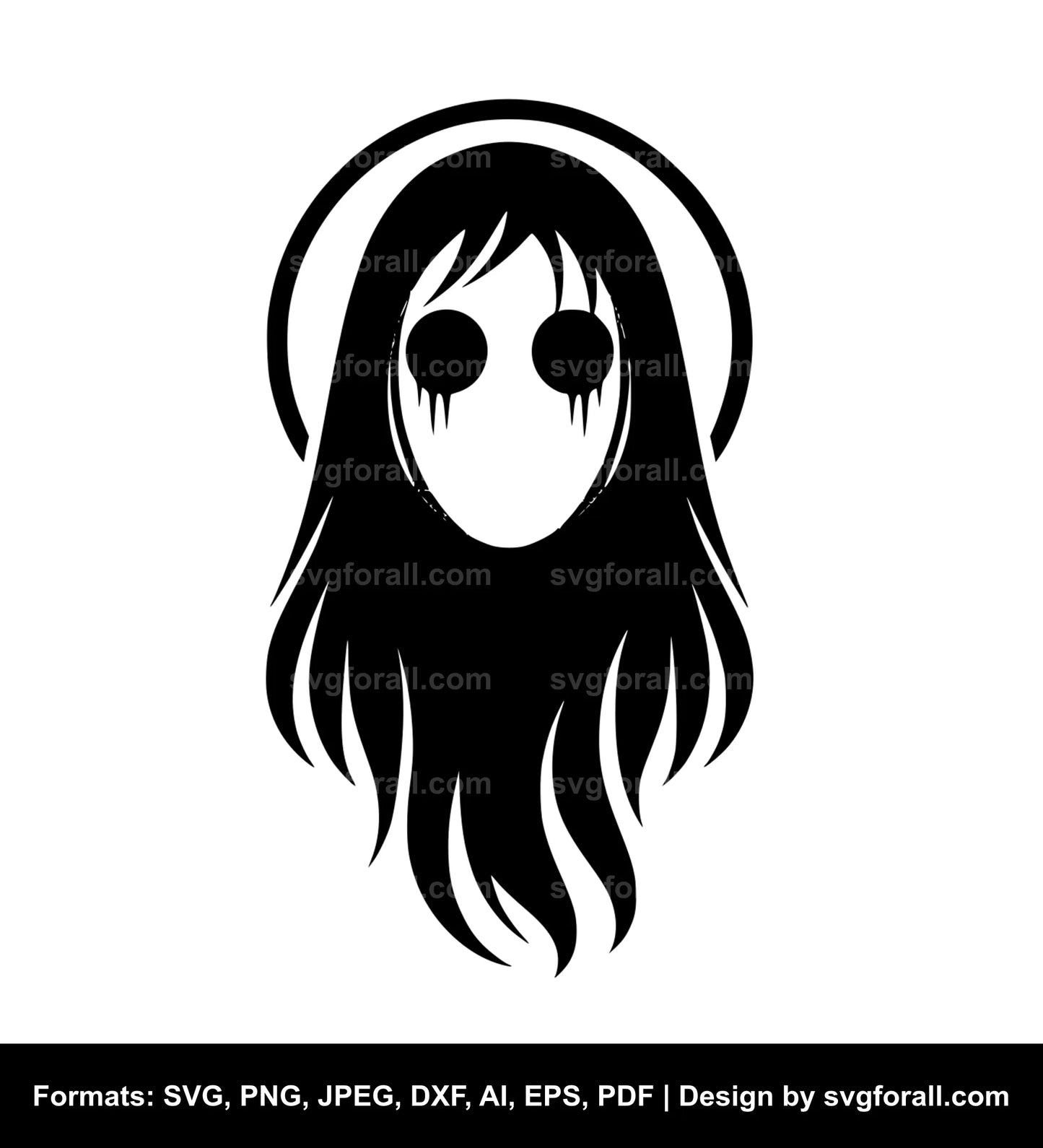 Girl Ghost Face SVG