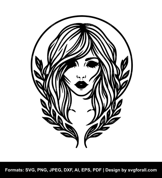 Girl Ghost Face SVG Design