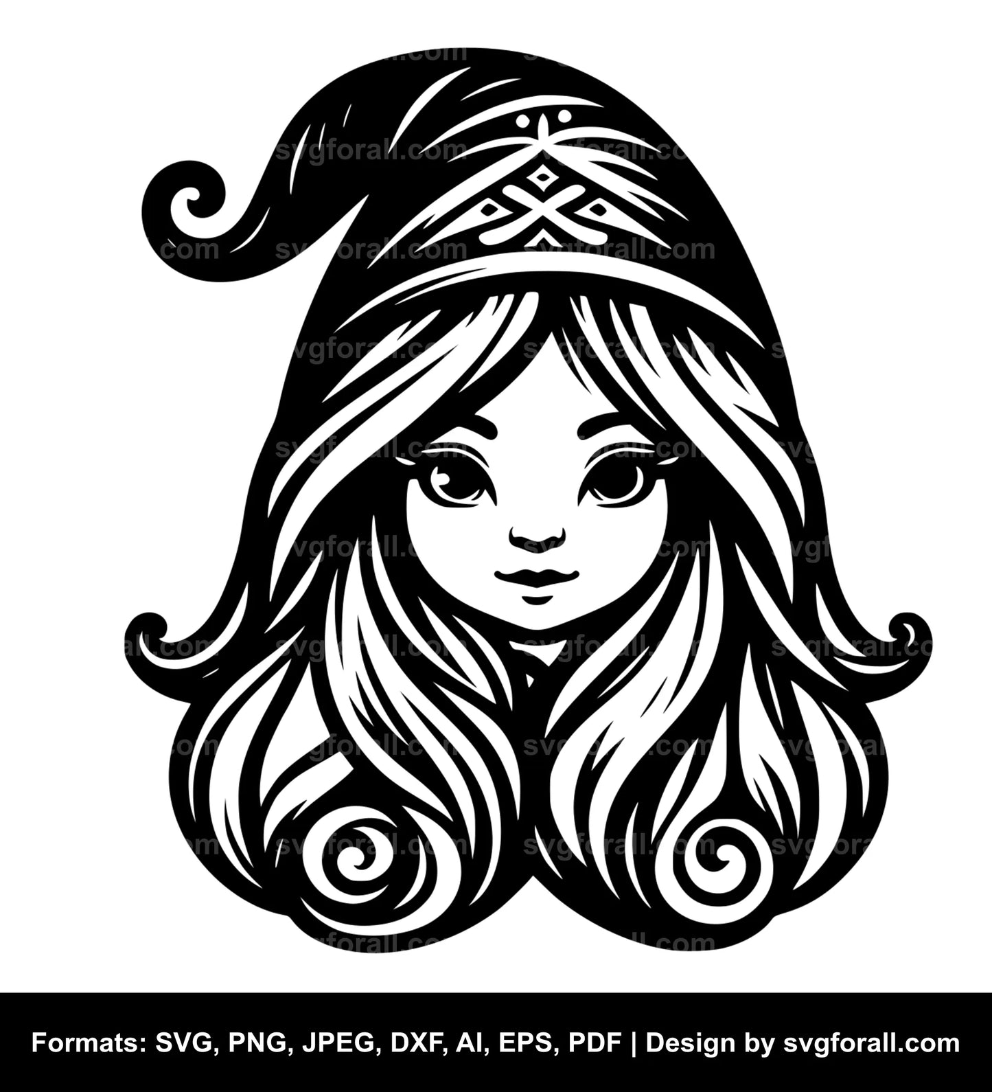 Girl Gnome SVG PNG