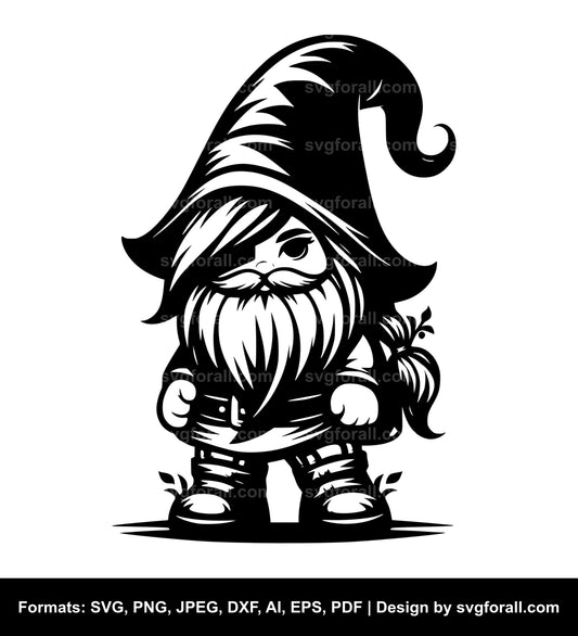 Girl Gnome SVG Vector