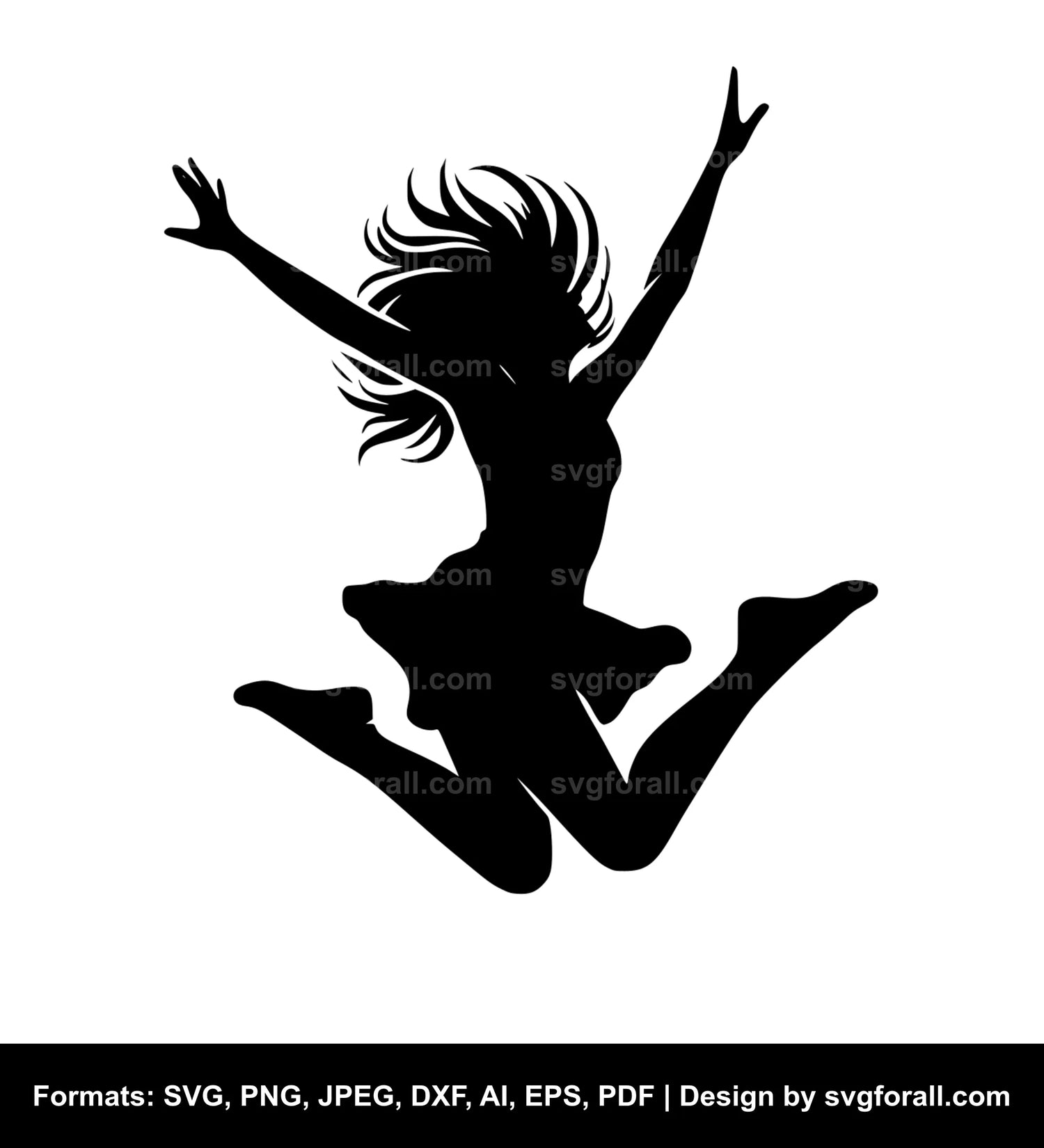 Girl Jumping Cricut SVG