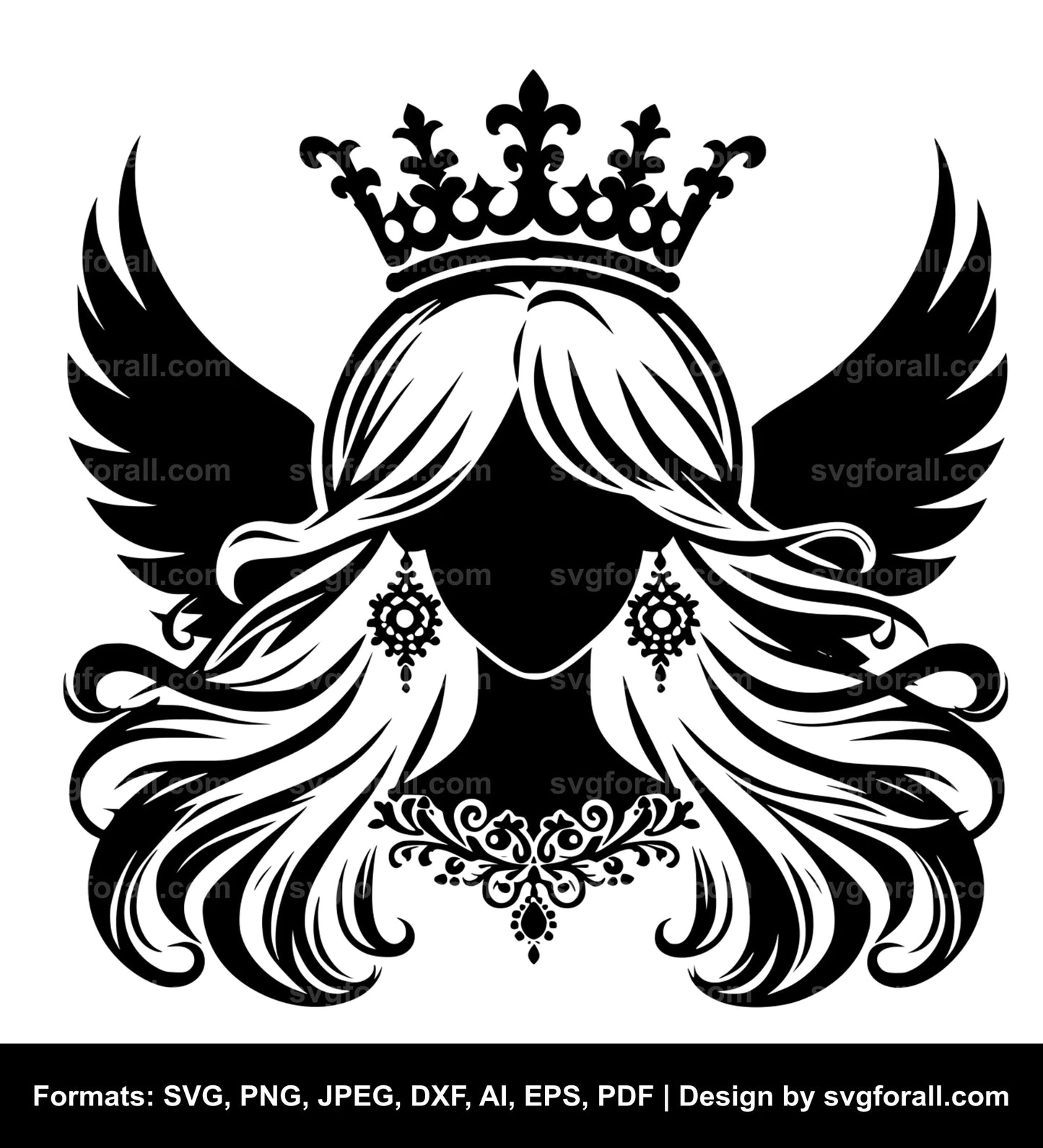 Girl With Crown Cricut SVG