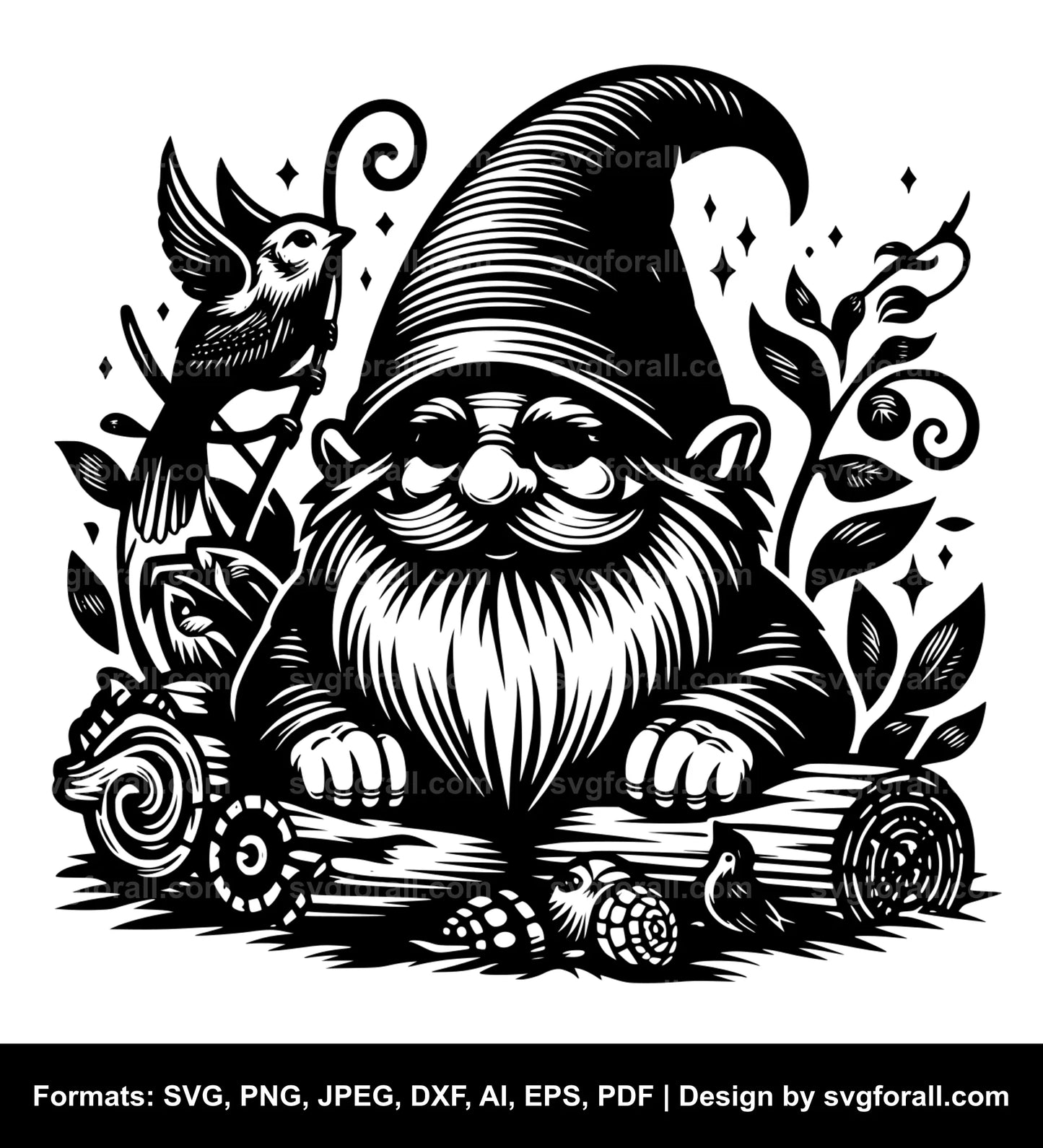 Gnome Black SVG