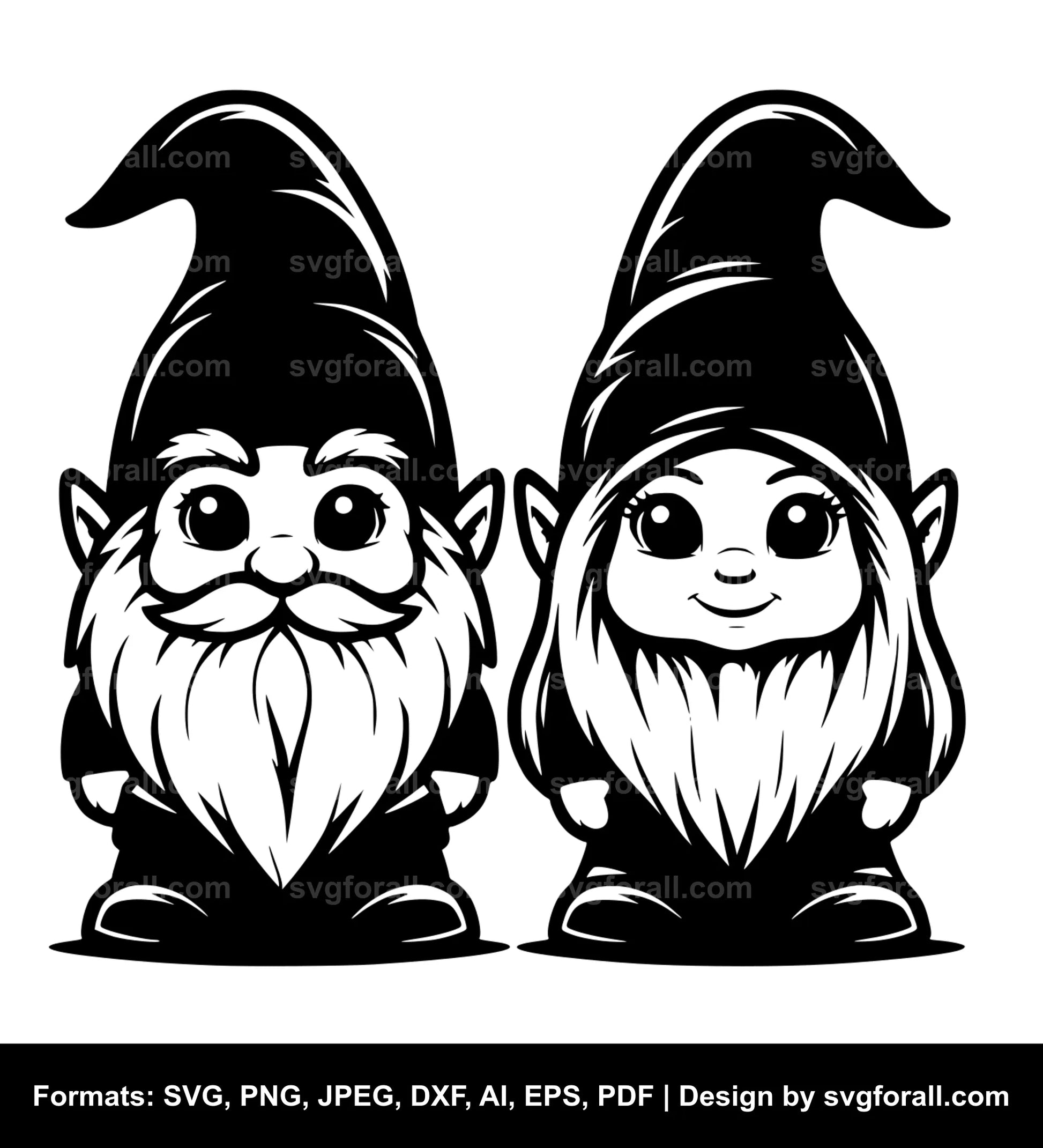 Gnome Couple SVG