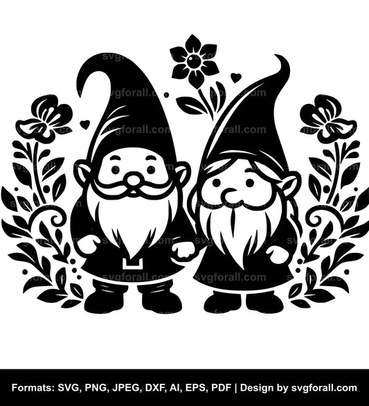 Gnome Couple Vector SVG