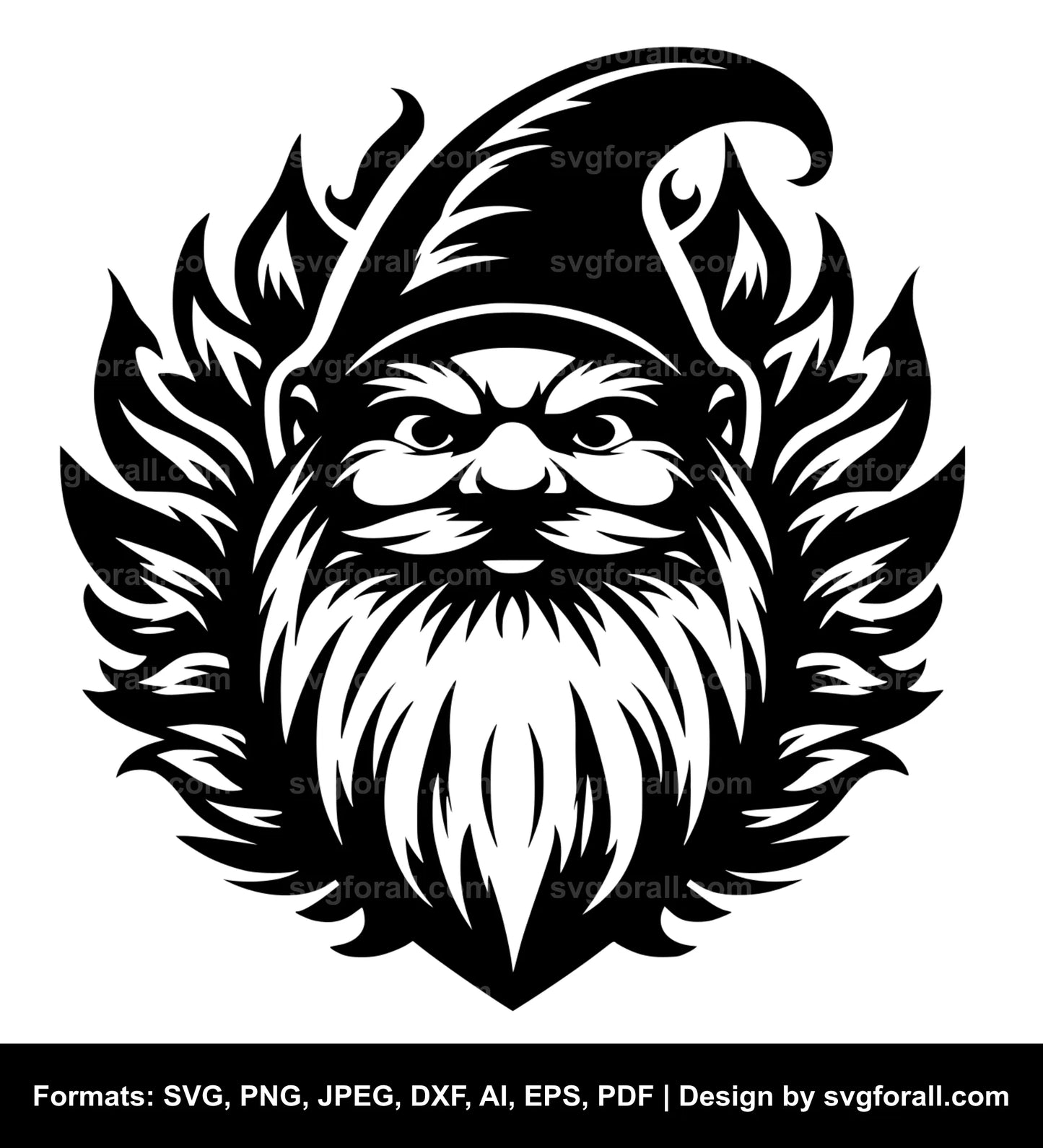 Gnome Face Clipart SVG