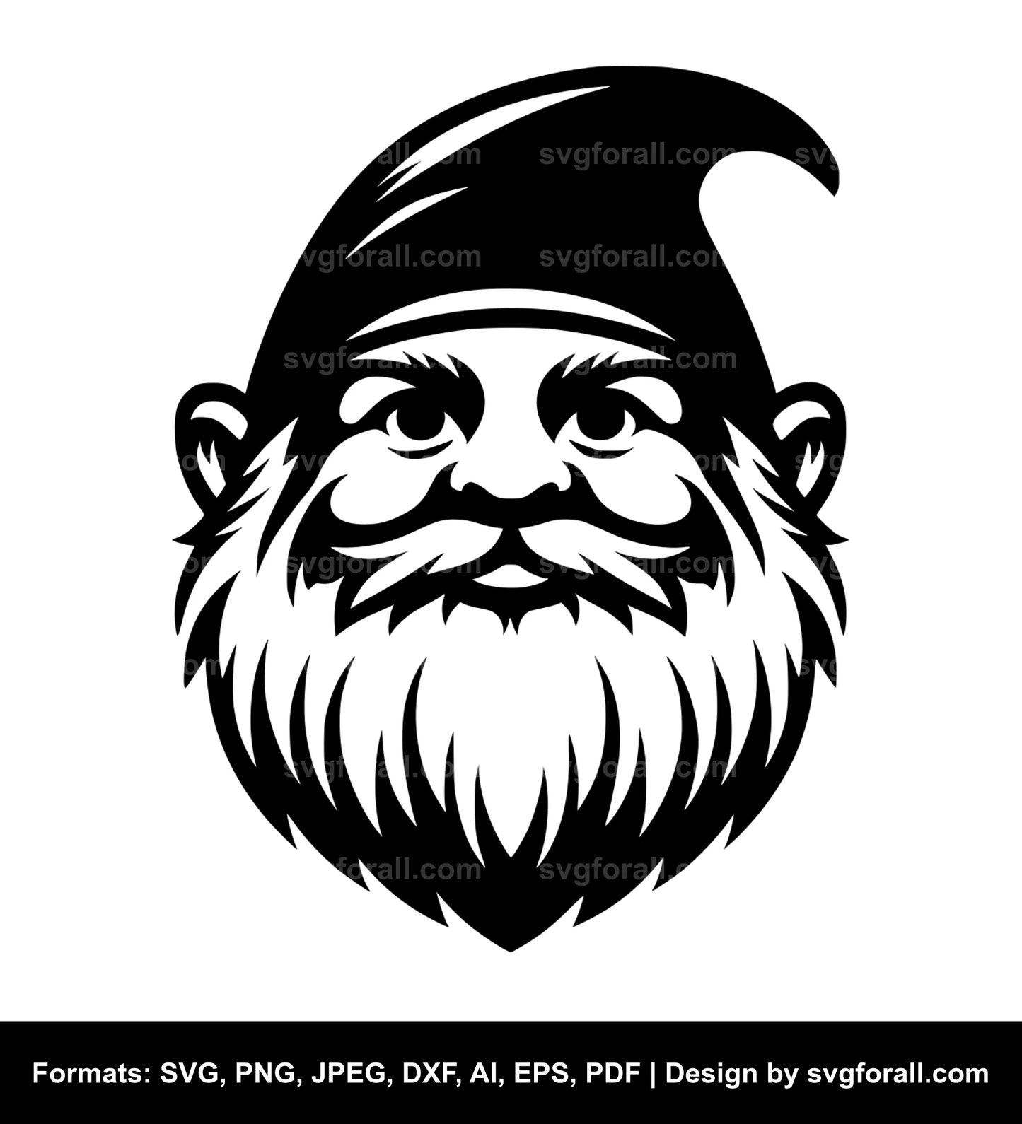 Gnome Face SVG Clipart