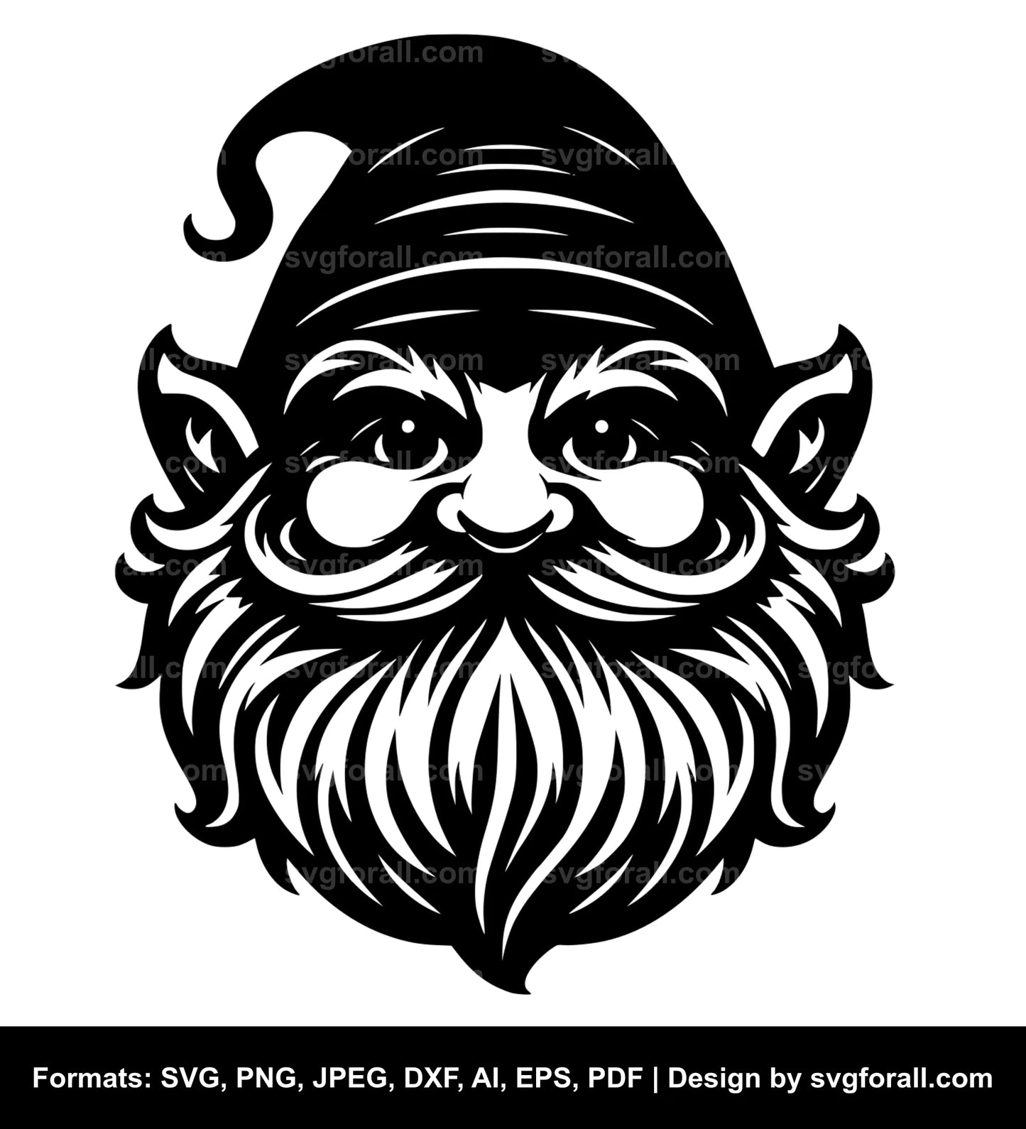 Gnome Face SVG Design