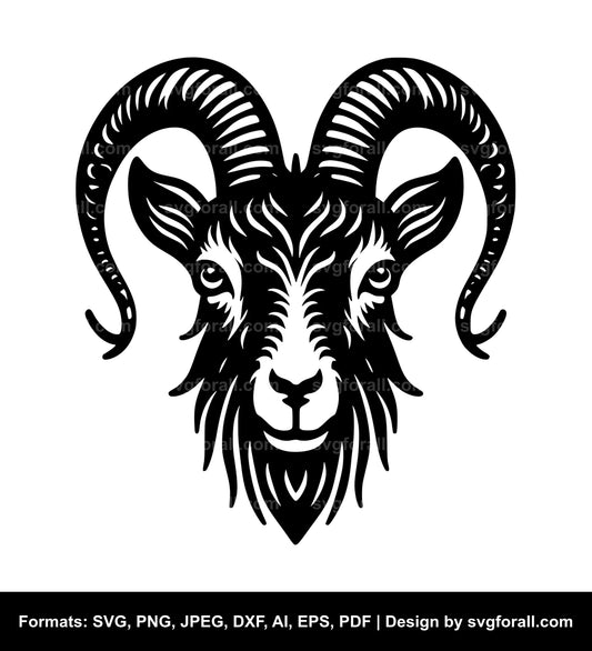 Goat Face Cricut SVG