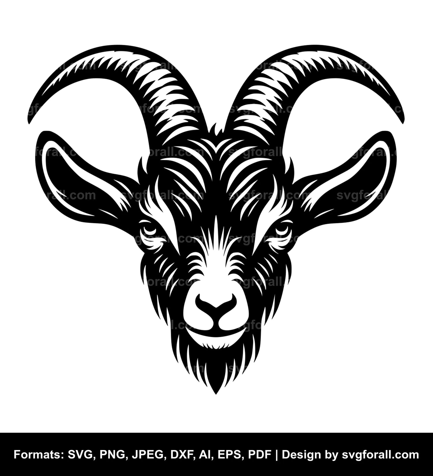 Goat Face SVG Design