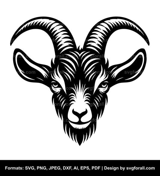 Goat Face SVG Design