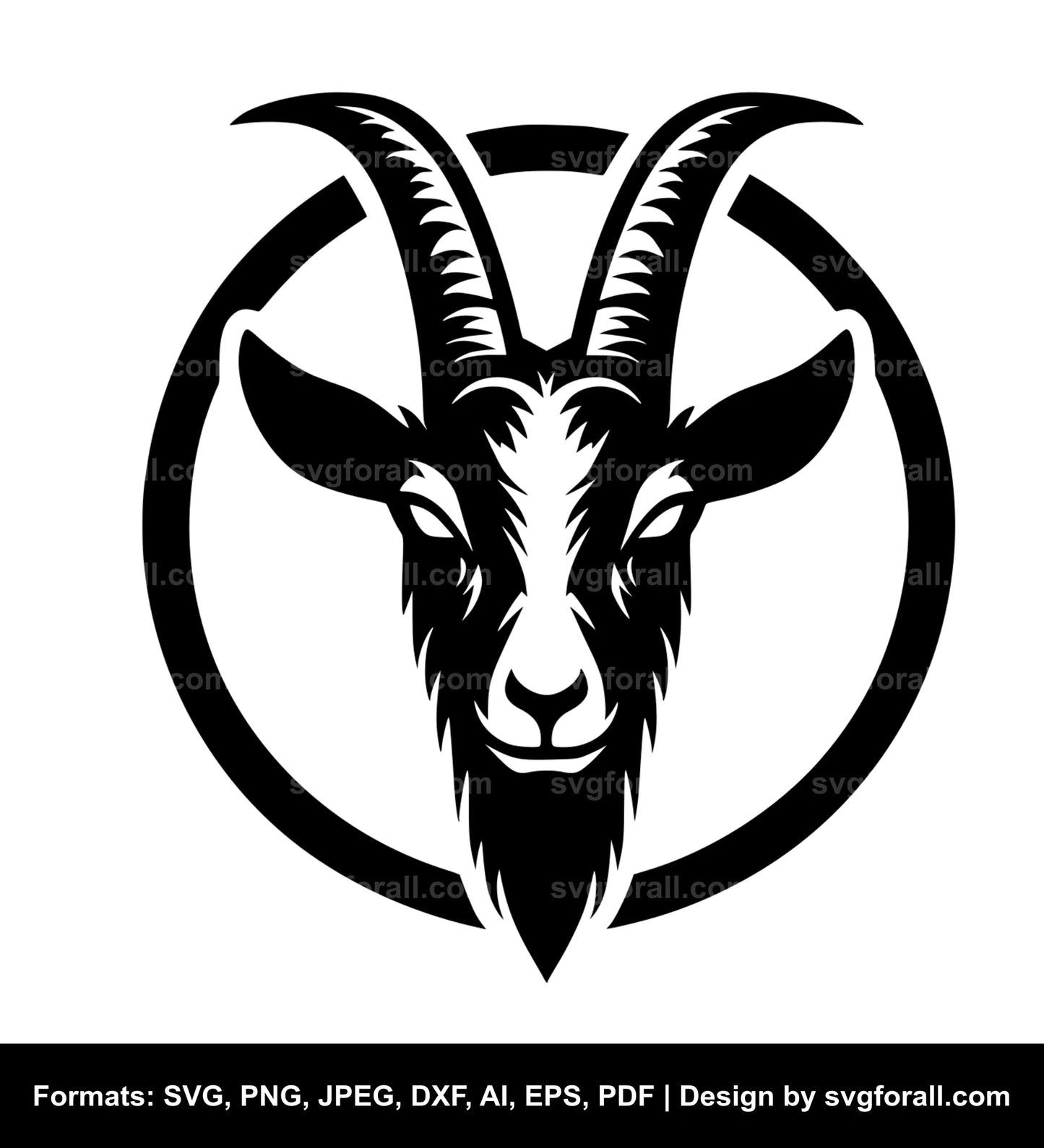 Goat Face SVG PNG