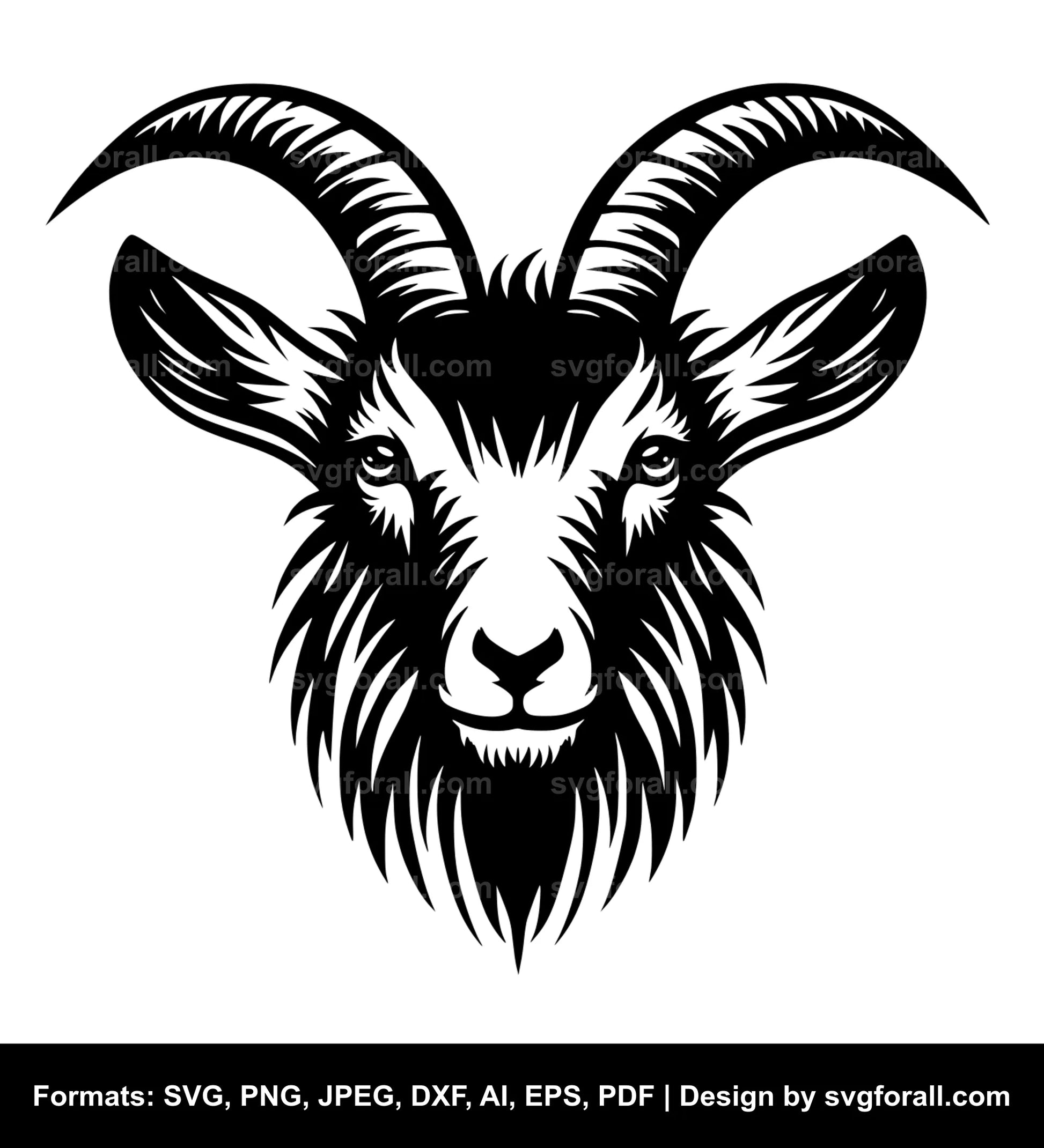 Goat Face Vector SVG