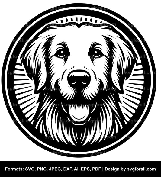 Golden Retriever Dog SVG Vector