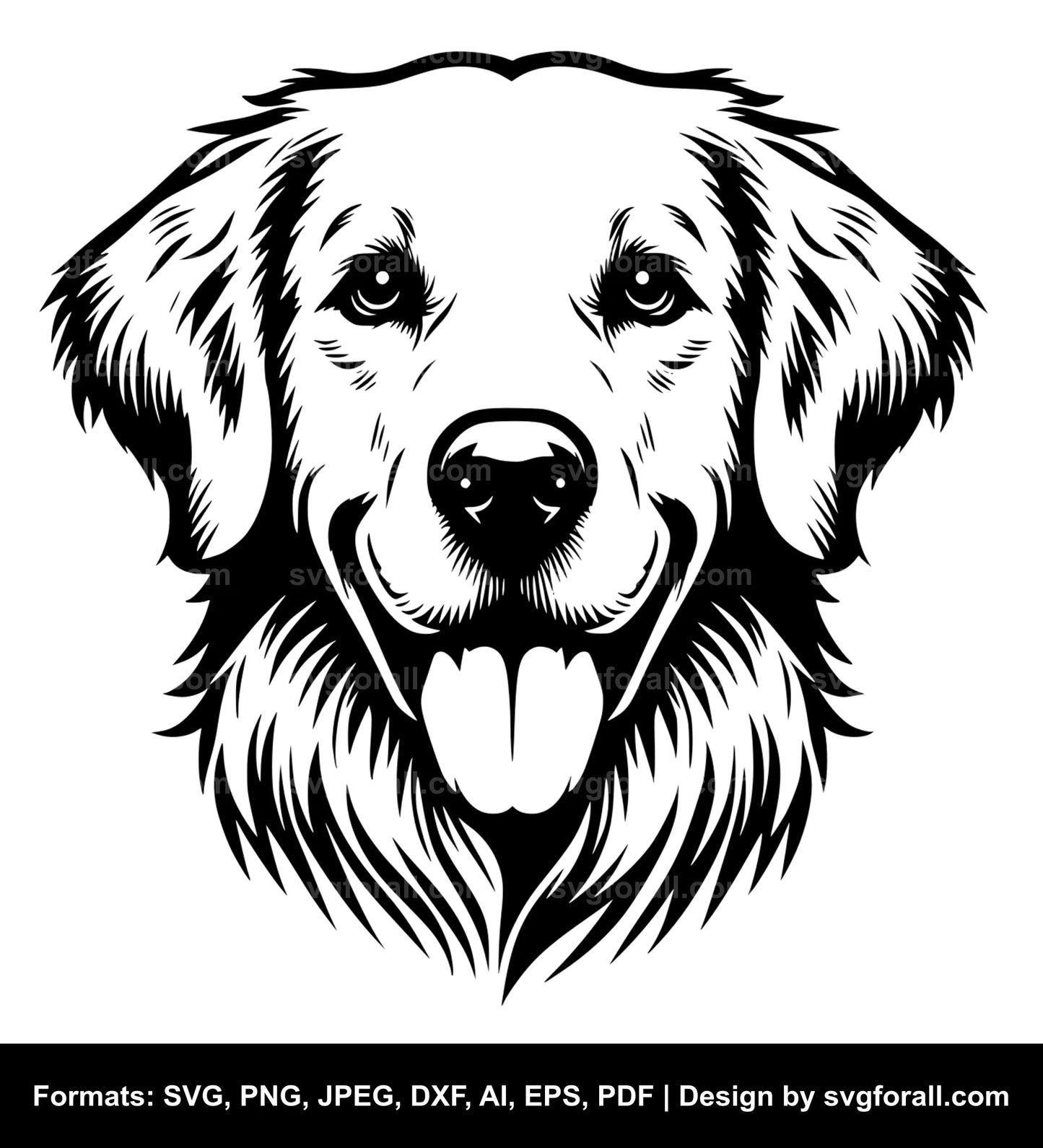 Golden Retriever Dog Vector SVG