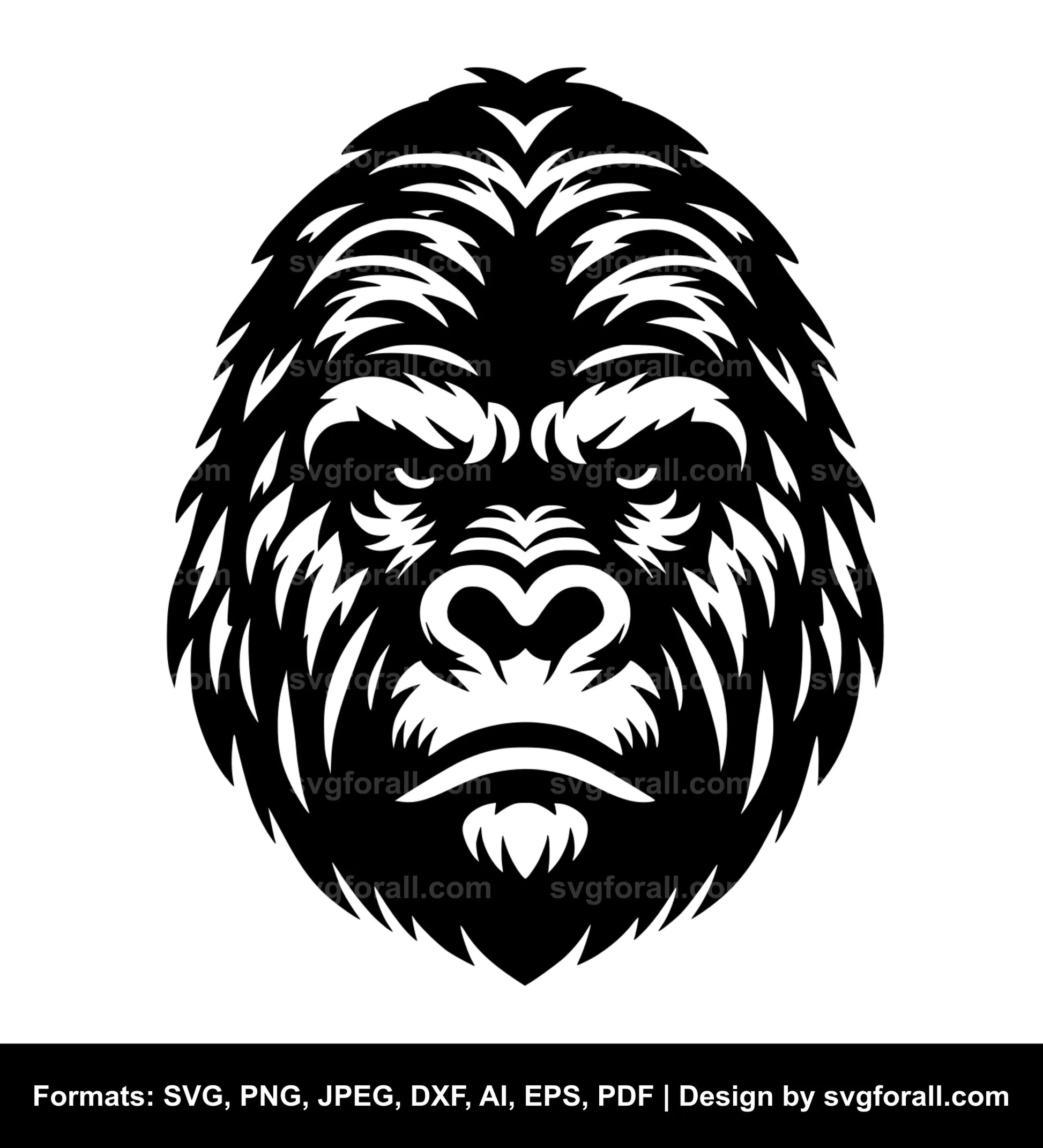 Gorilla Face SVG