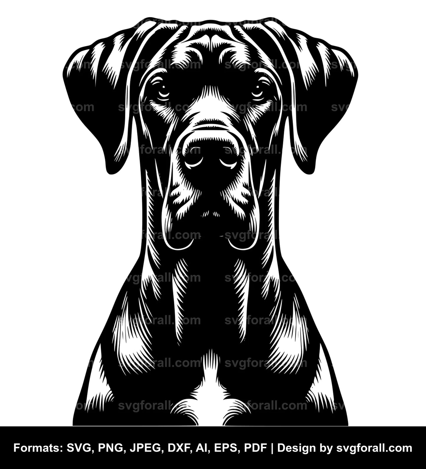 Great Dane Dog SVG Vector